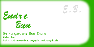 endre bun business card